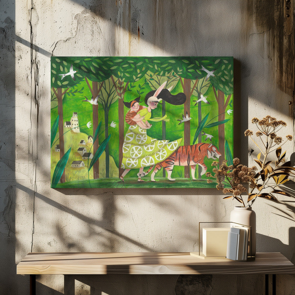 Walking through the woods - Poster / Art Print