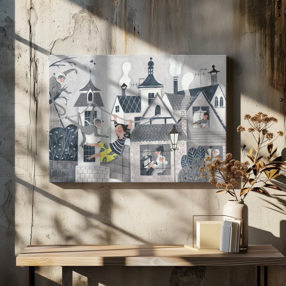Exploring the big wide world - Poster / Art Print