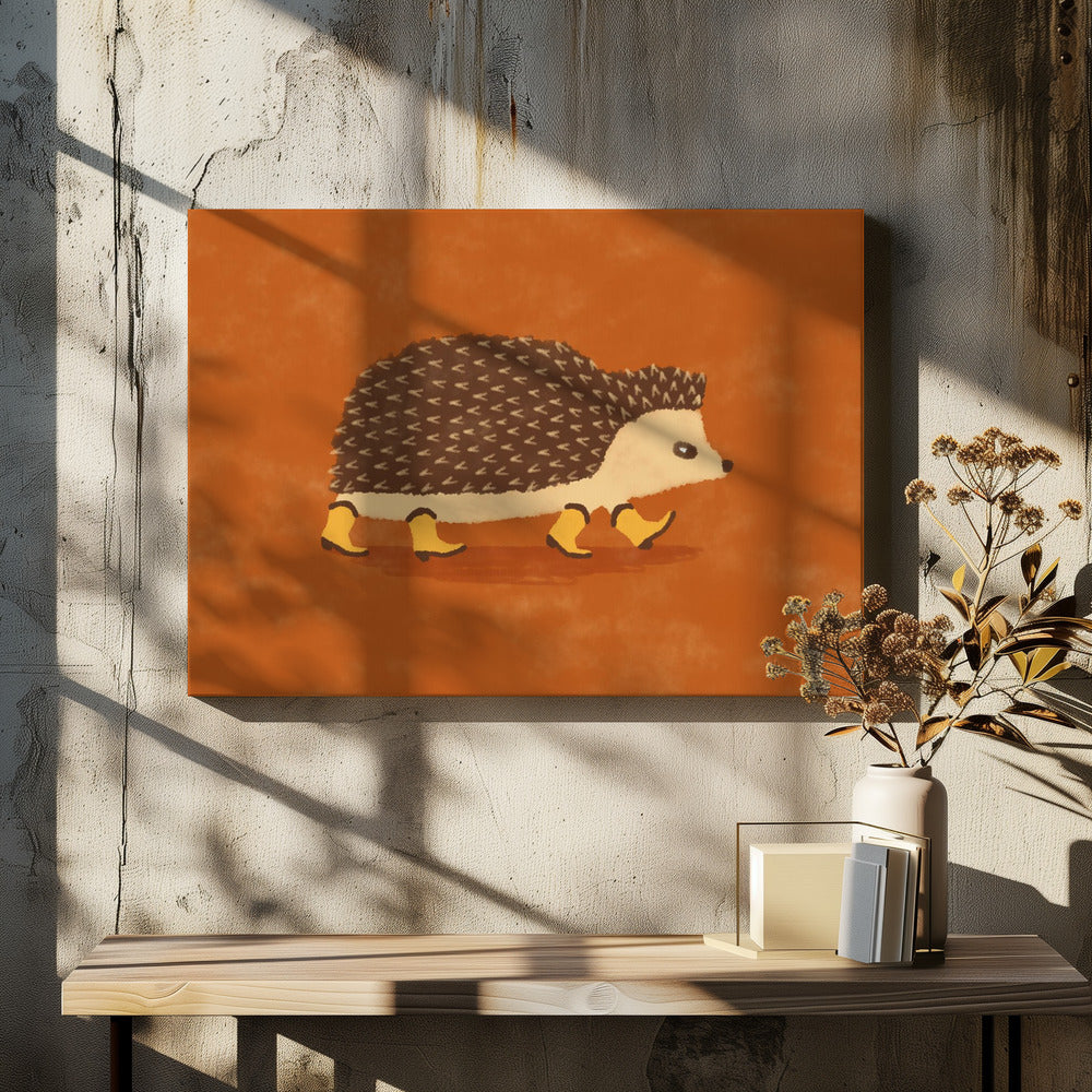 Sonny the Hedgehog Running In Cowboy Boots - Poster / Art Print