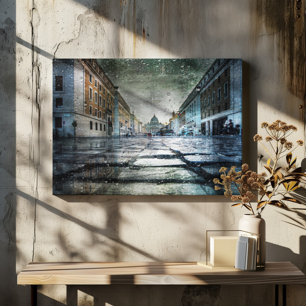 Via della Conciliazione after the rain - Poster / Art Print