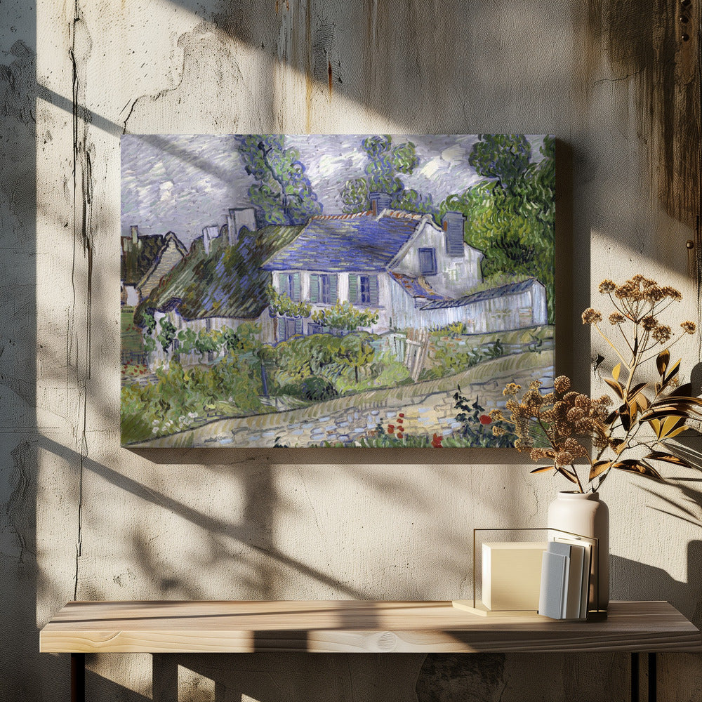 Vincent Van Gogh's Houses At Auvers (1890) Famous - Poster / Art Print