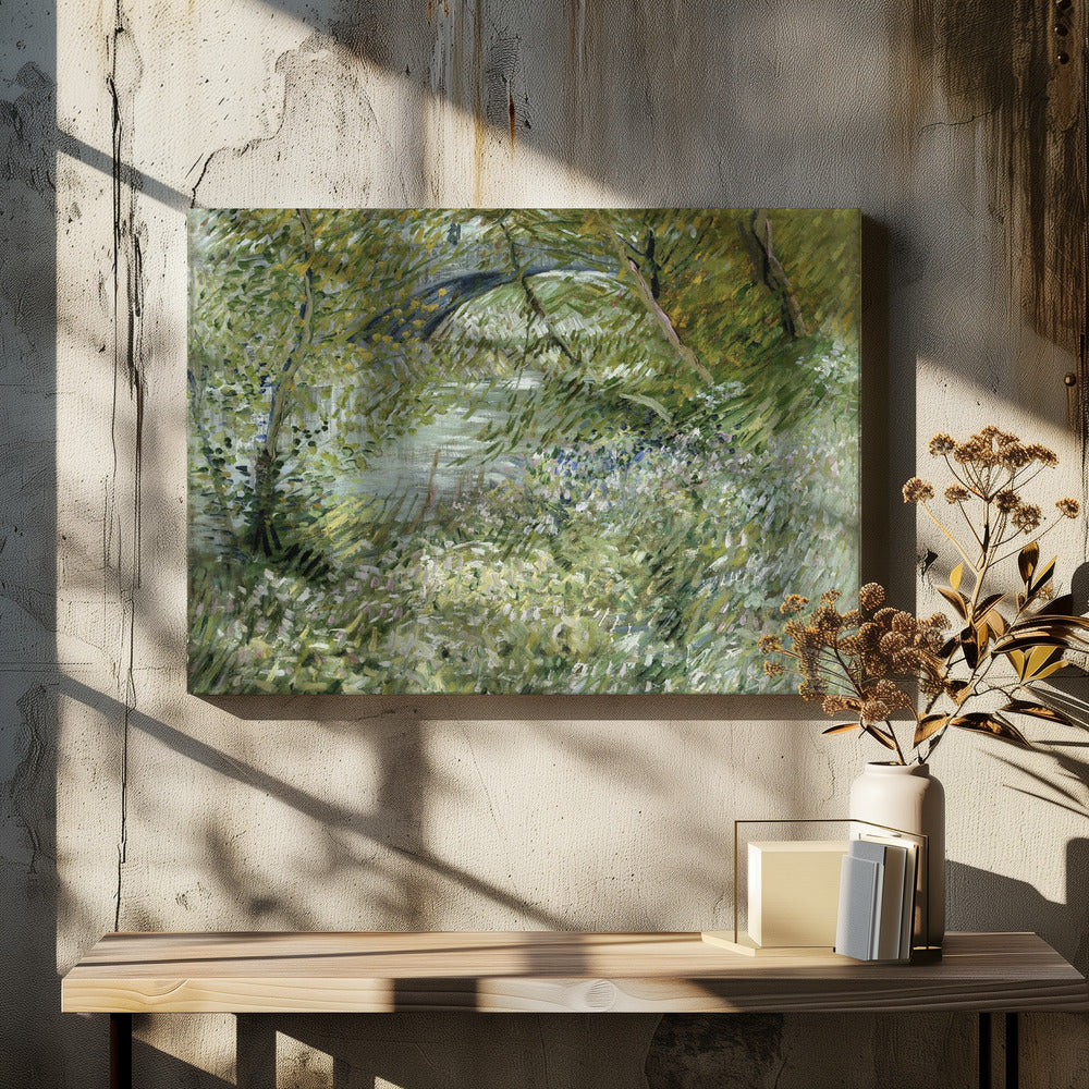 Vincent Van Gogh's River Bank In Springtime (1887) - Poster / Art Print