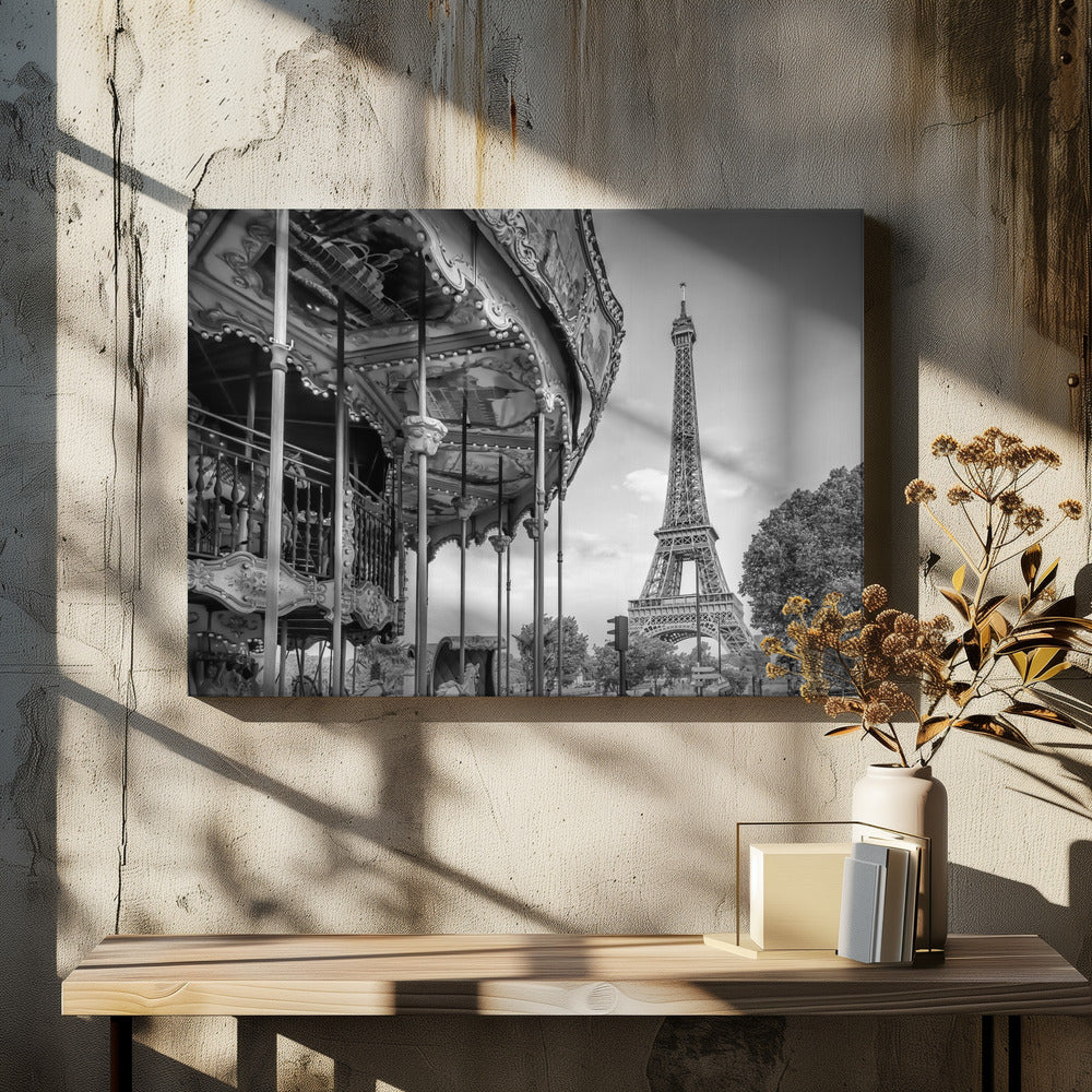 Typical Paris in monochrome - Poster / Art Print