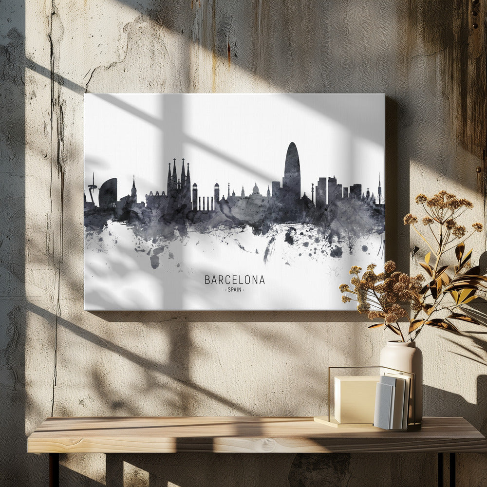 Barcelona Spain Skyline - Poster / Art Print