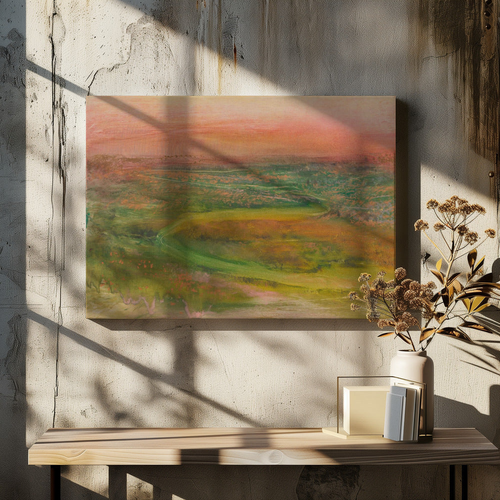 S Shaped Path In an Abstracted Landscape - Poster / Art Print