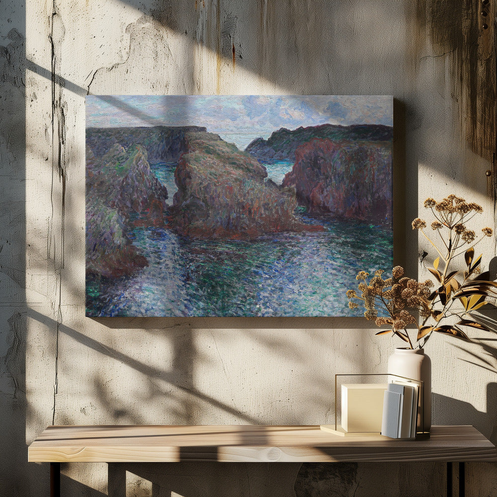 Rocks At Port Goulphar, Belle Île (1886) By Claude Monet - Poster / Art Print