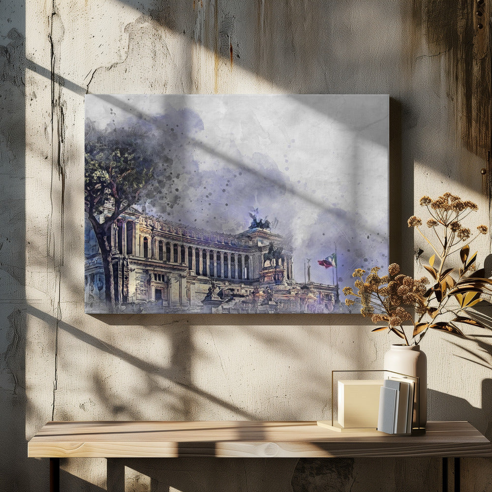 Rome Italy Watercolor Art (1) - Poster / Art Print