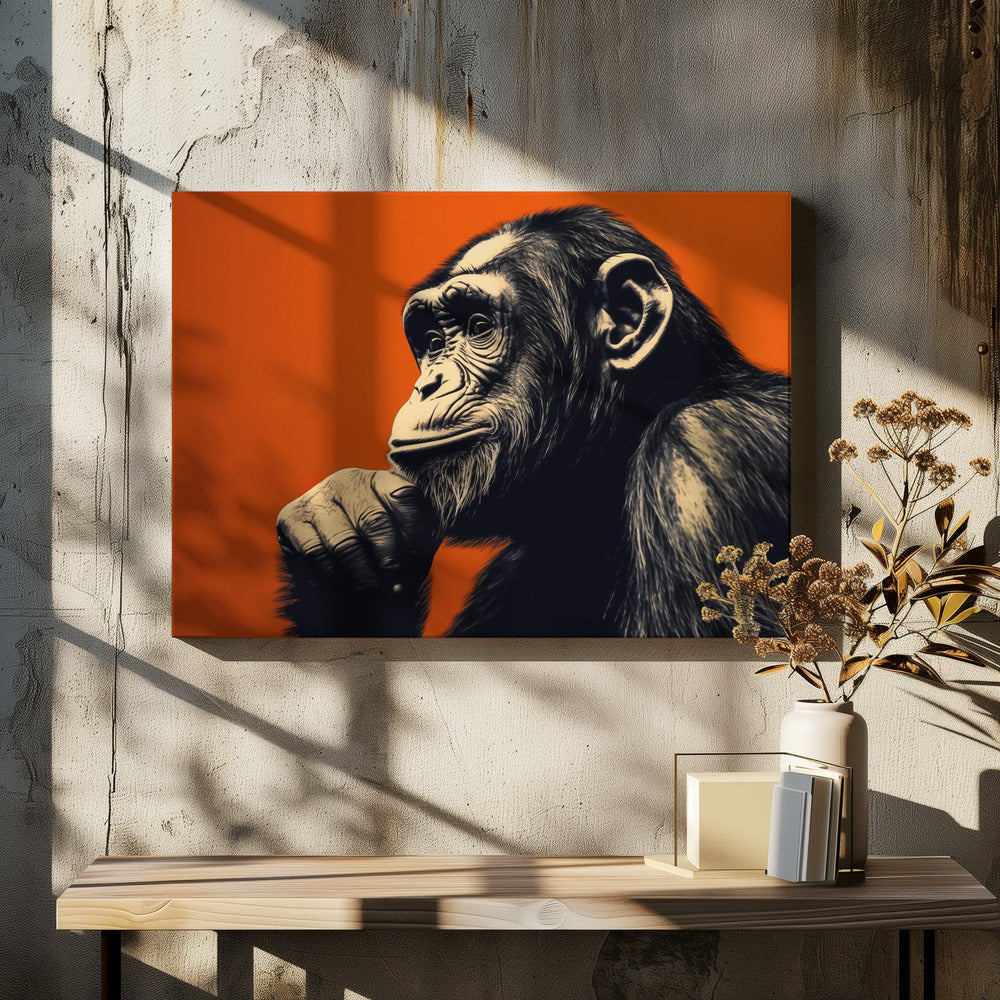 Thinking Monkey - Poster / Art Print