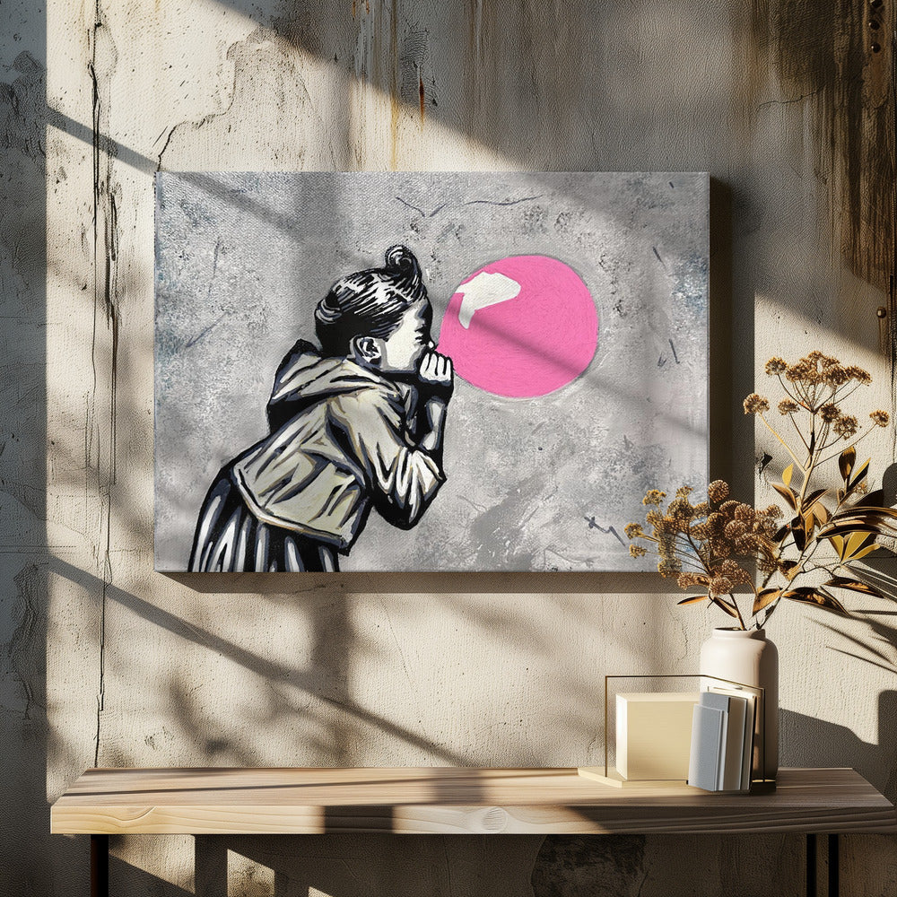 Pink balloon - Poster / Art Print