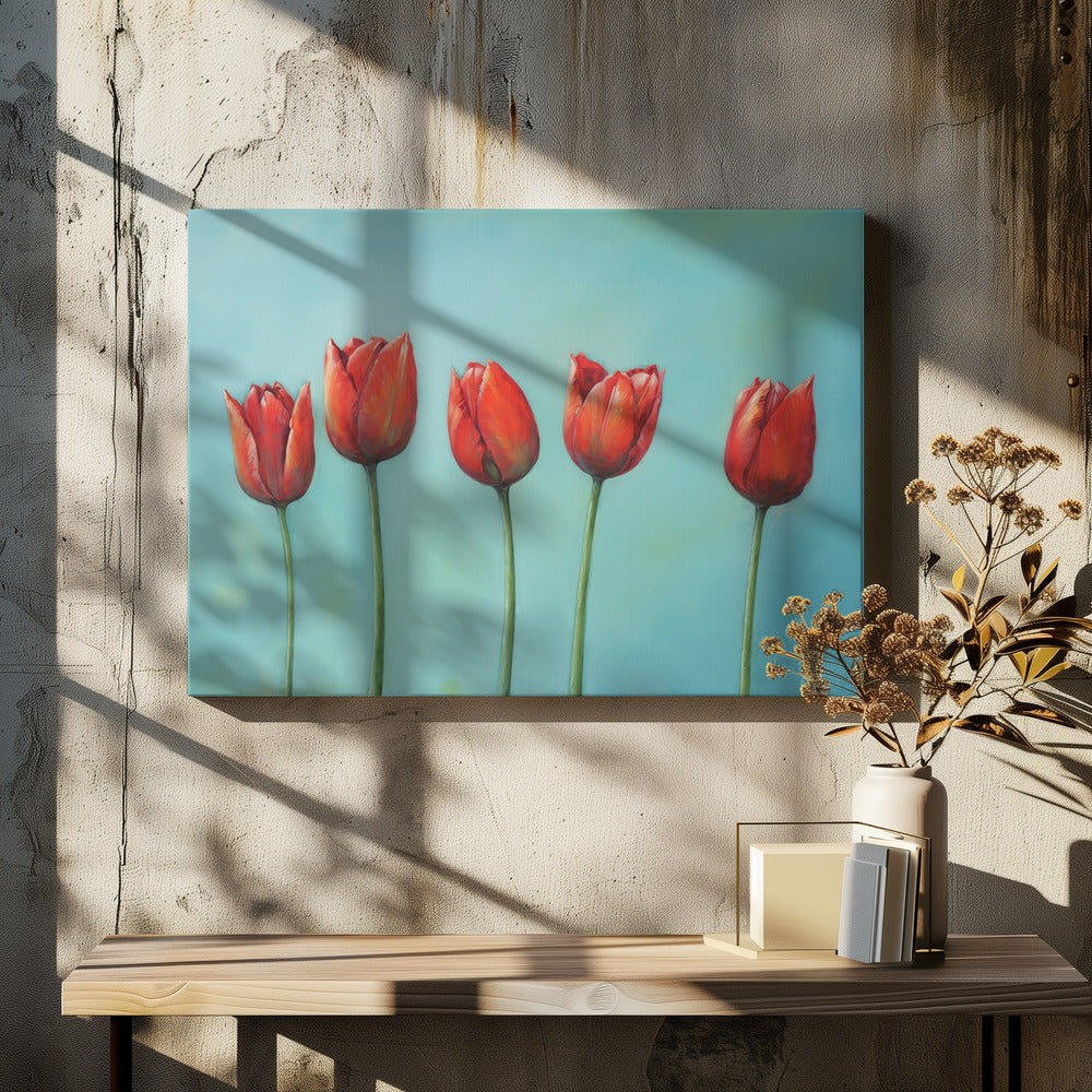 Five Tulips - Poster / Art Print