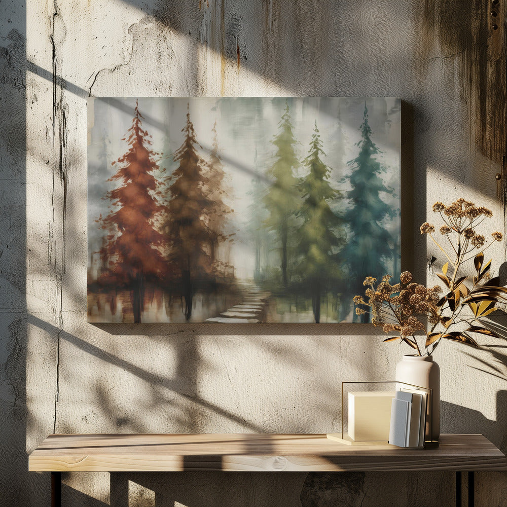 Forest With Earth Tones - Poster / Art Print