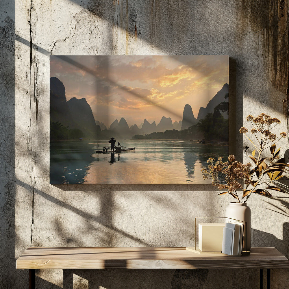 Golden Li River - Poster / Art Print