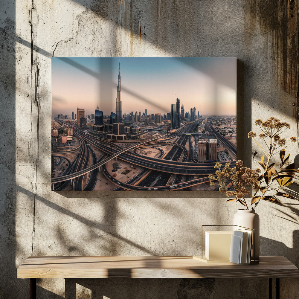 Dubai Skyline Panorama - Poster / Art Print