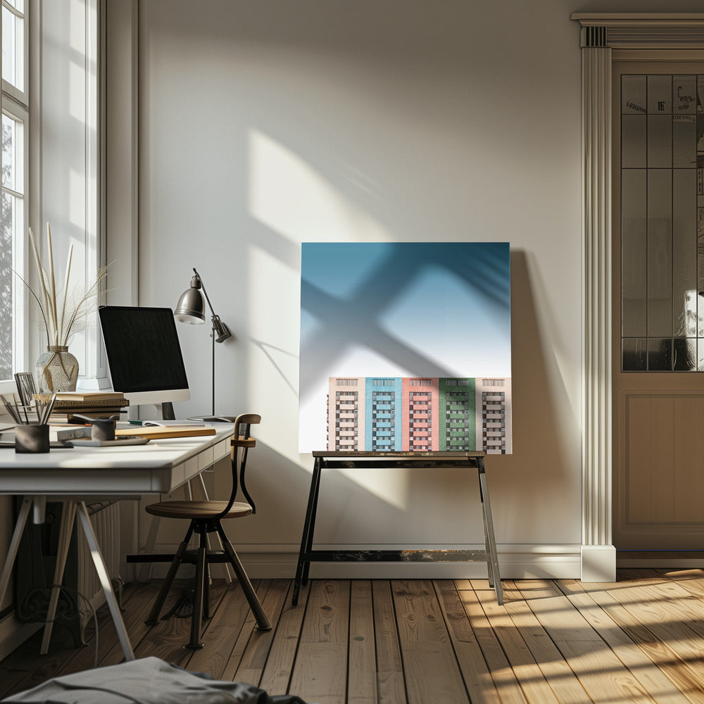 Colored buildings - Poster / Art Print