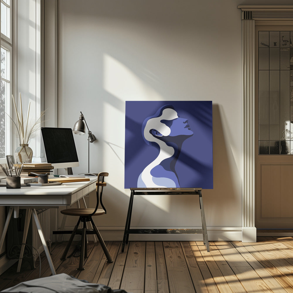 Human In Blue - Poster / Art Print
