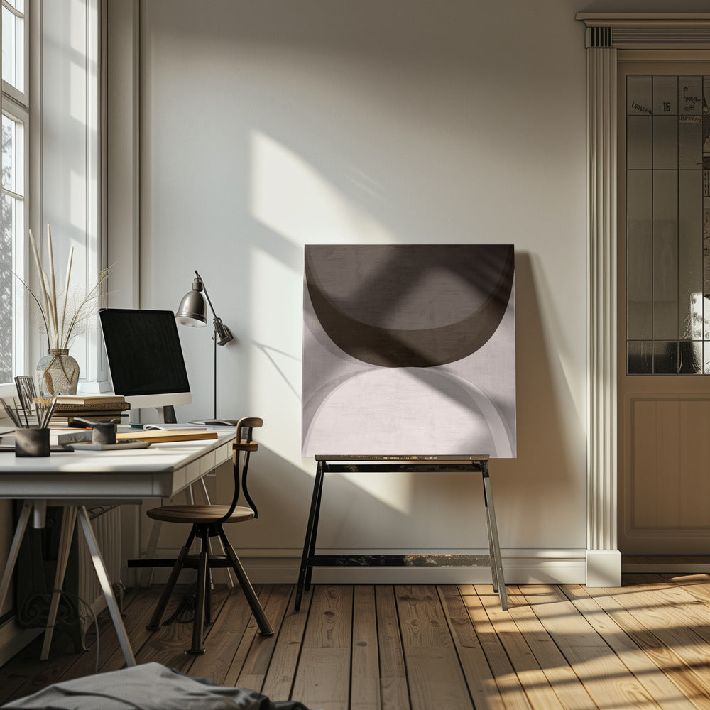 Modern Mocha Abstract Shapes 1 - Poster / Art Print