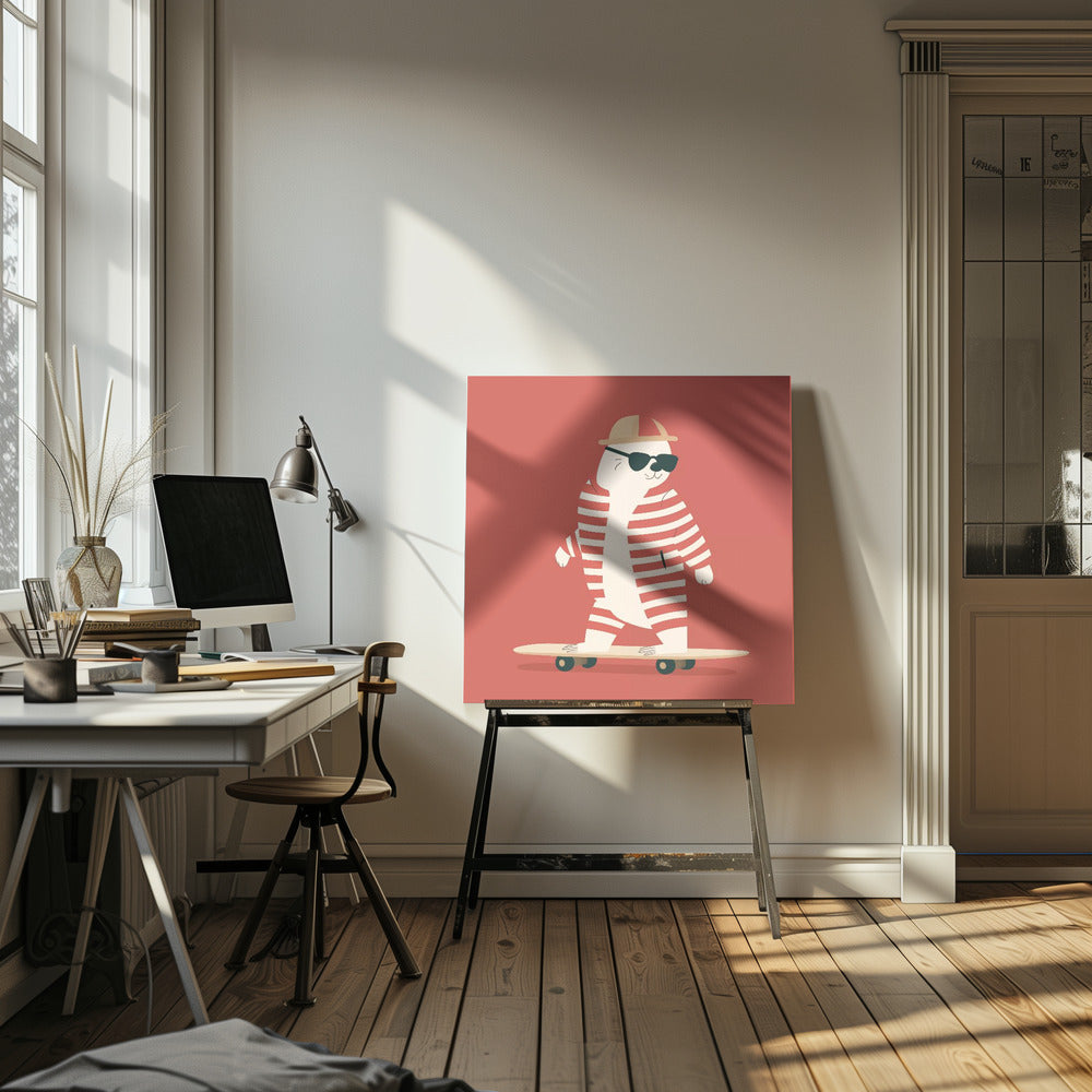 Skateboard Bear - Poster / Art Print