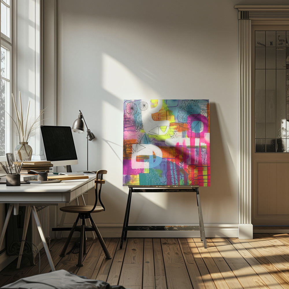 Geometric Shapes and Colorful Patterns - Poster / Art Print