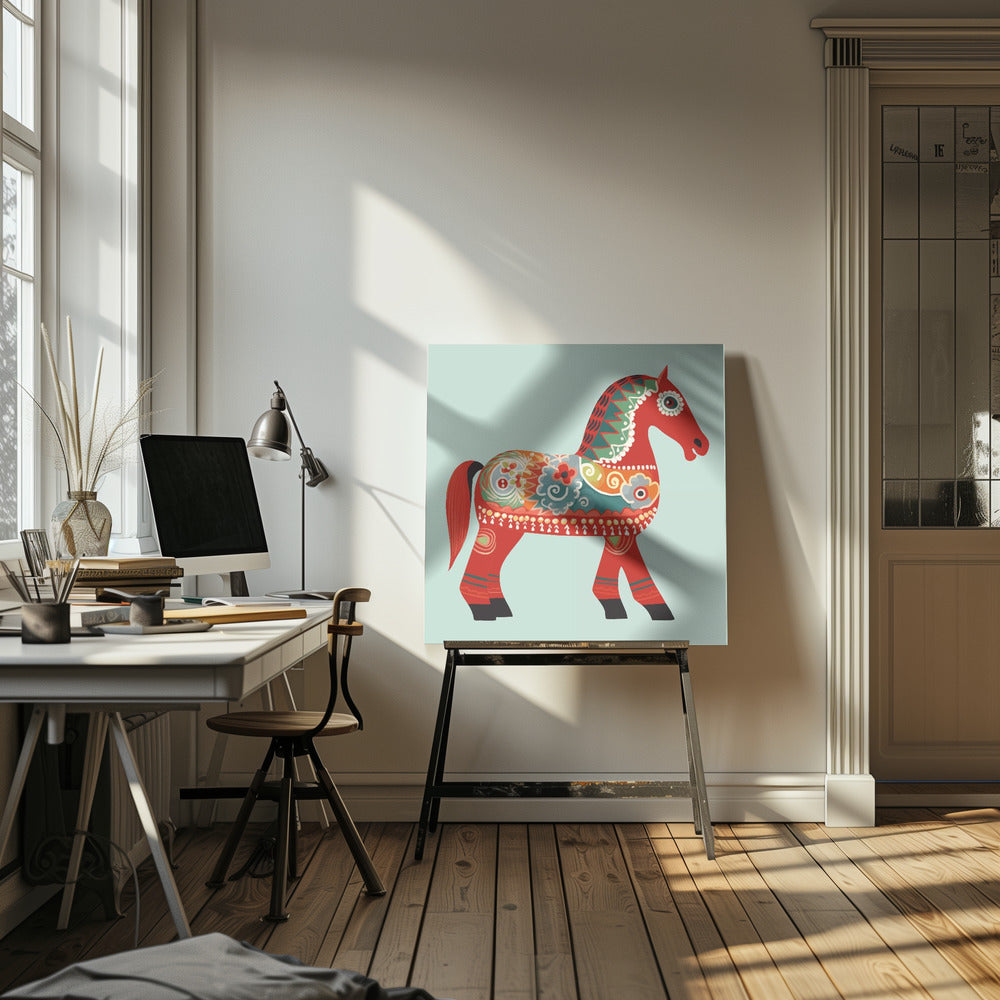 Dalahäst - nästan - Poster / Art Print