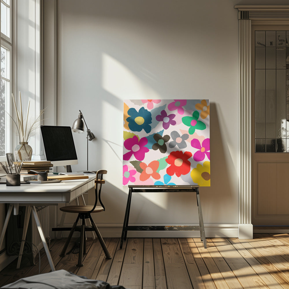 Colorful Floral Pattern - Poster / Art Print