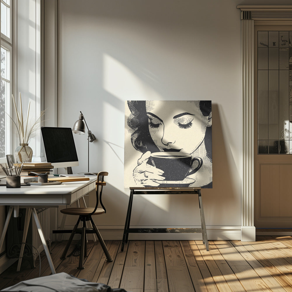 Women Drinking Coffee - Poster / Art Print