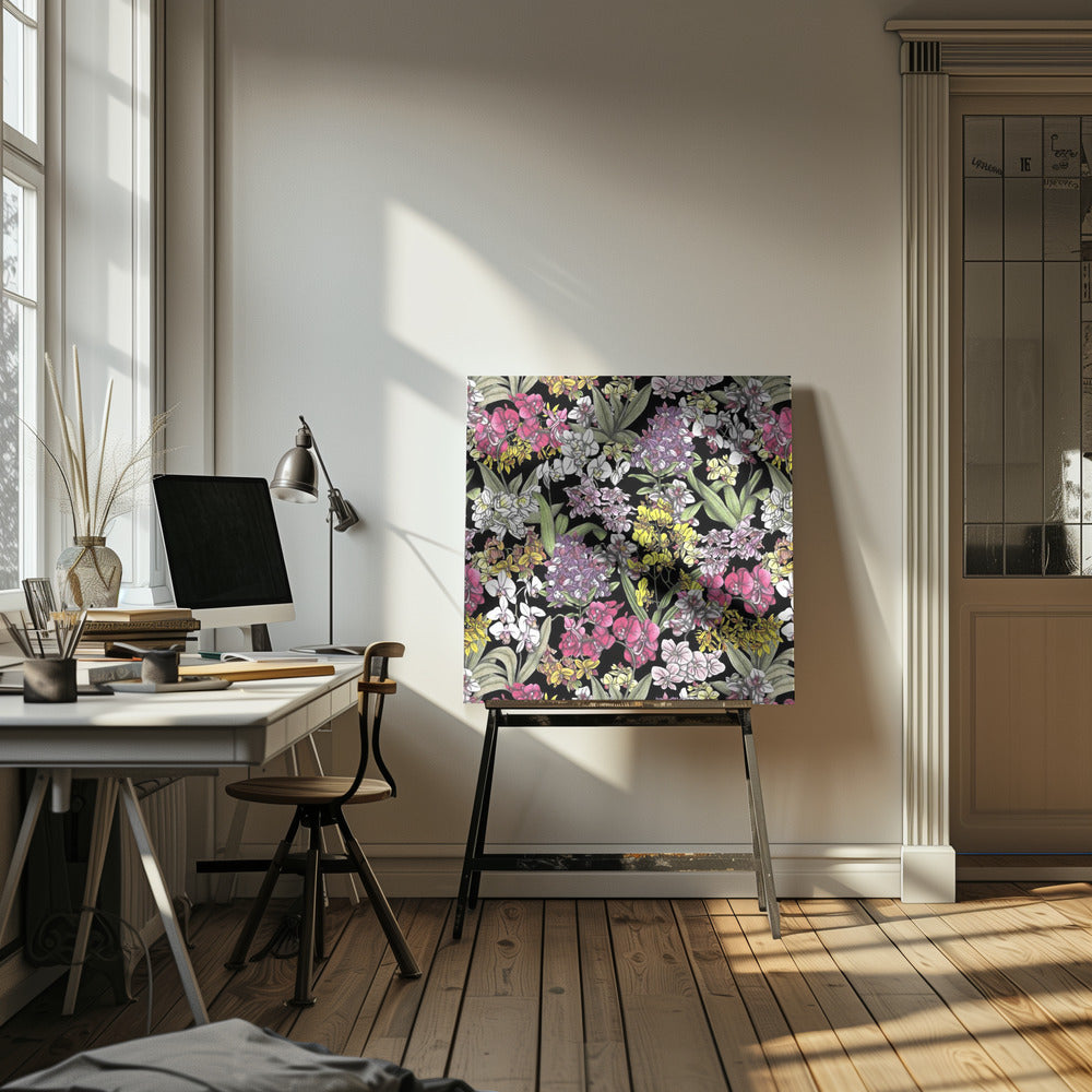 Colorful Flowers Pattern - Poster / Art Print