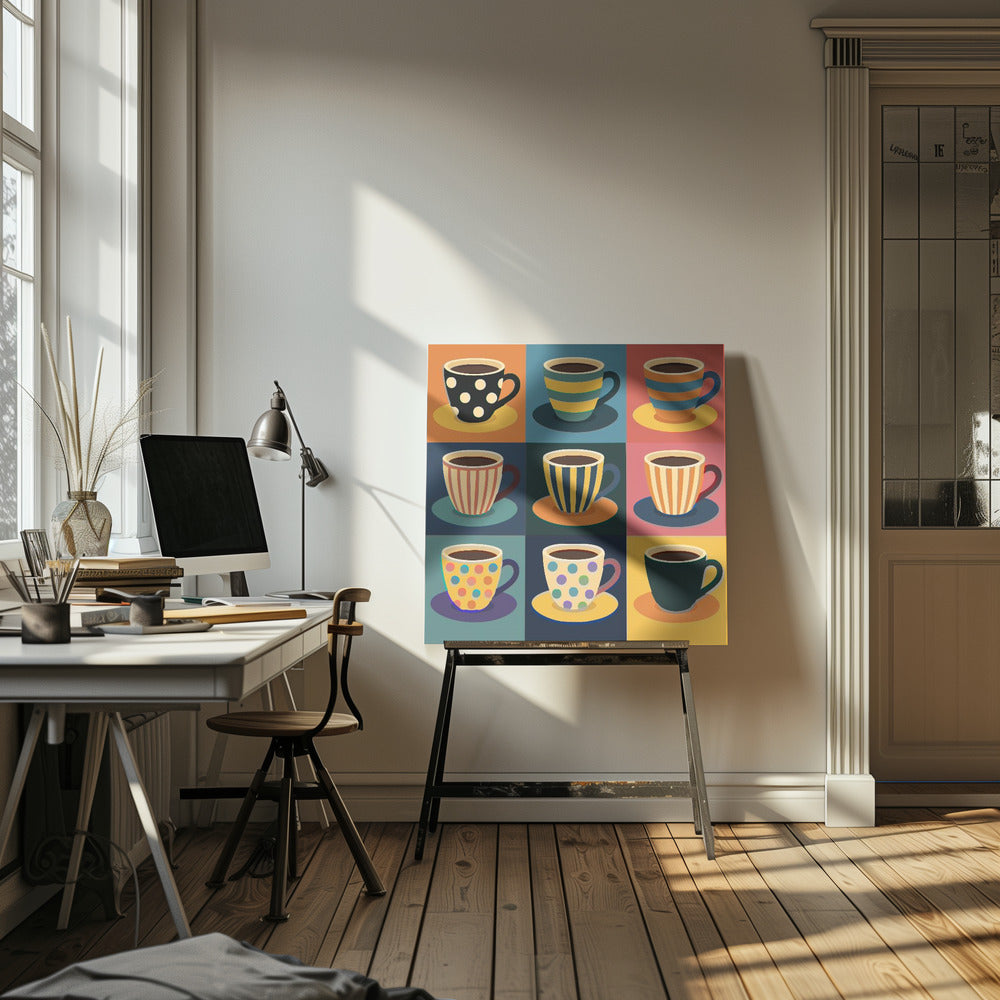 Colorful Coffee Cups - Poster / Art Print