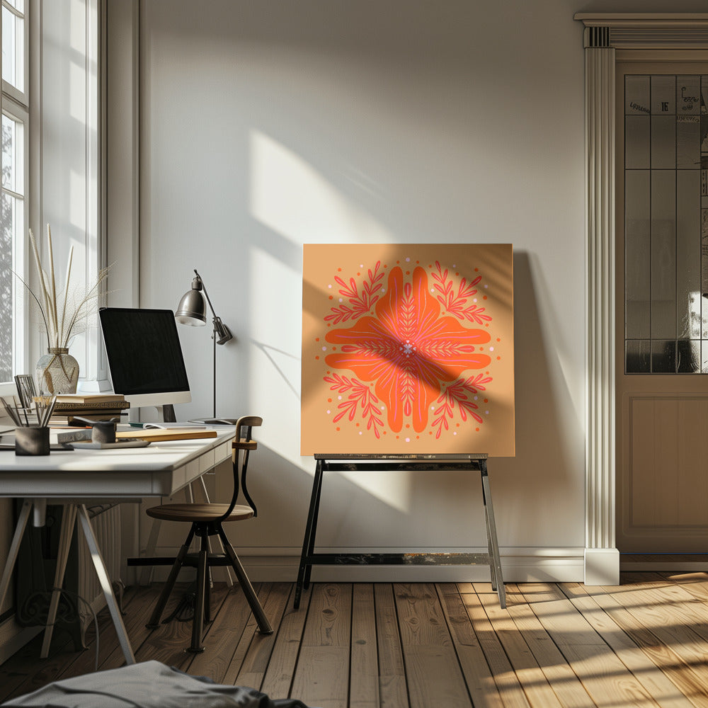 Vibrant Mandala Bloom - Poster / Art Print