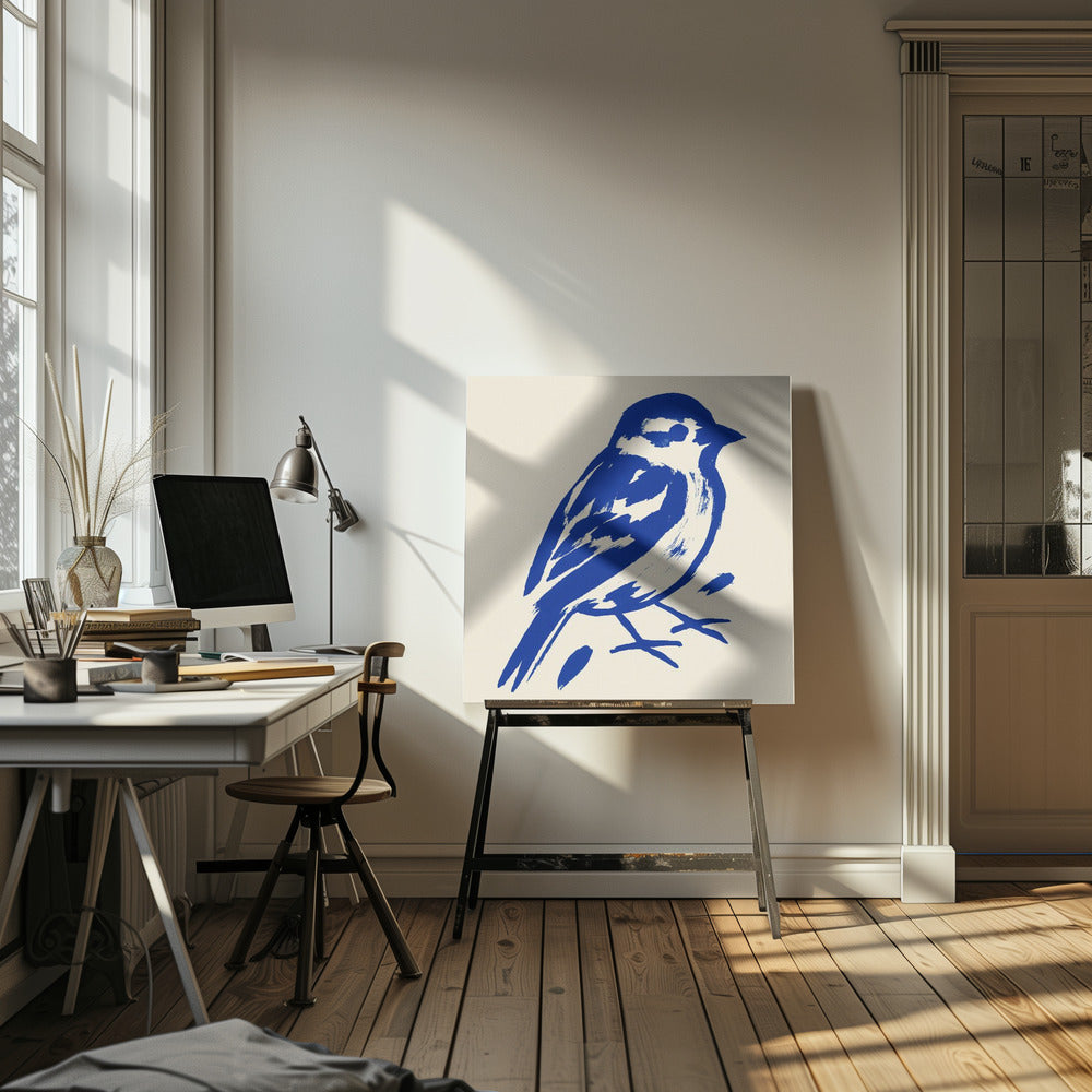 Blue sparrow - Poster / Art Print