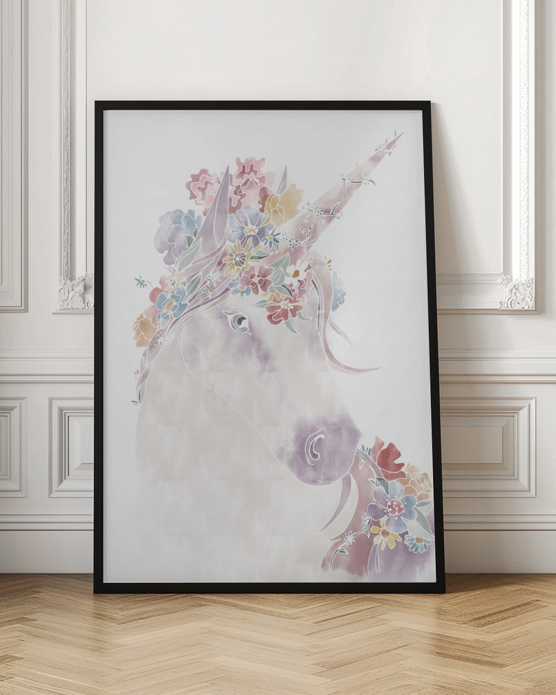 Unicorn Floral - Poster / Art Print