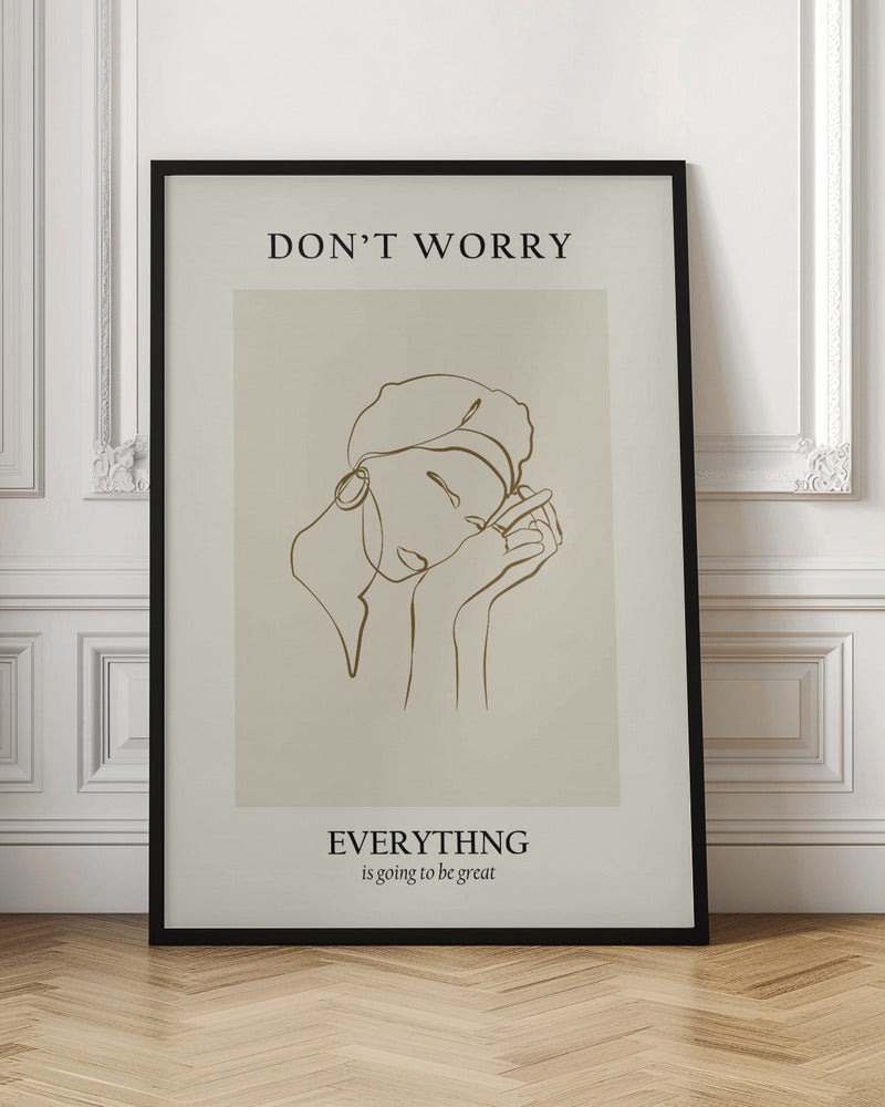 Modern line portrait - Poster / Art Print