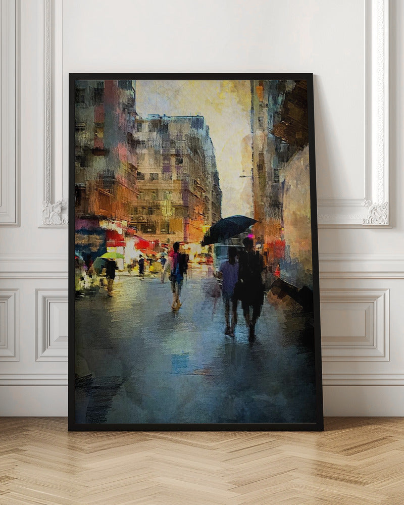 Hong Kong street scene - Poster / Art Print