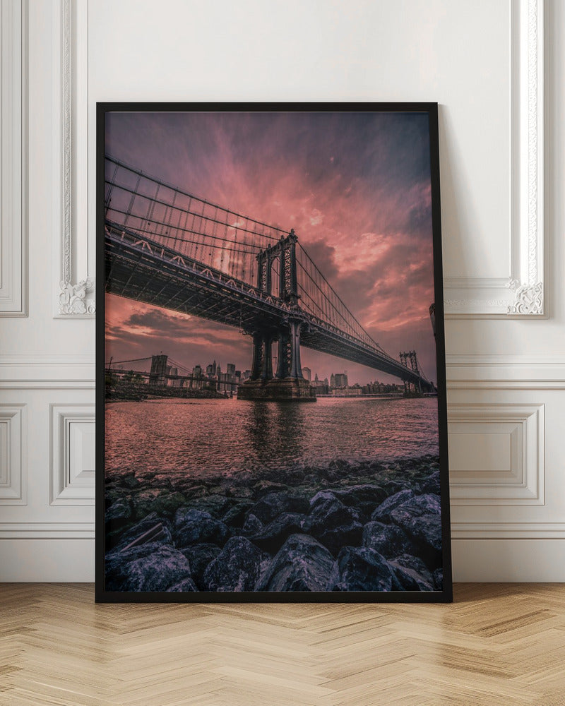 Manhattan Bridge Wide Angle - Poster / Art Print