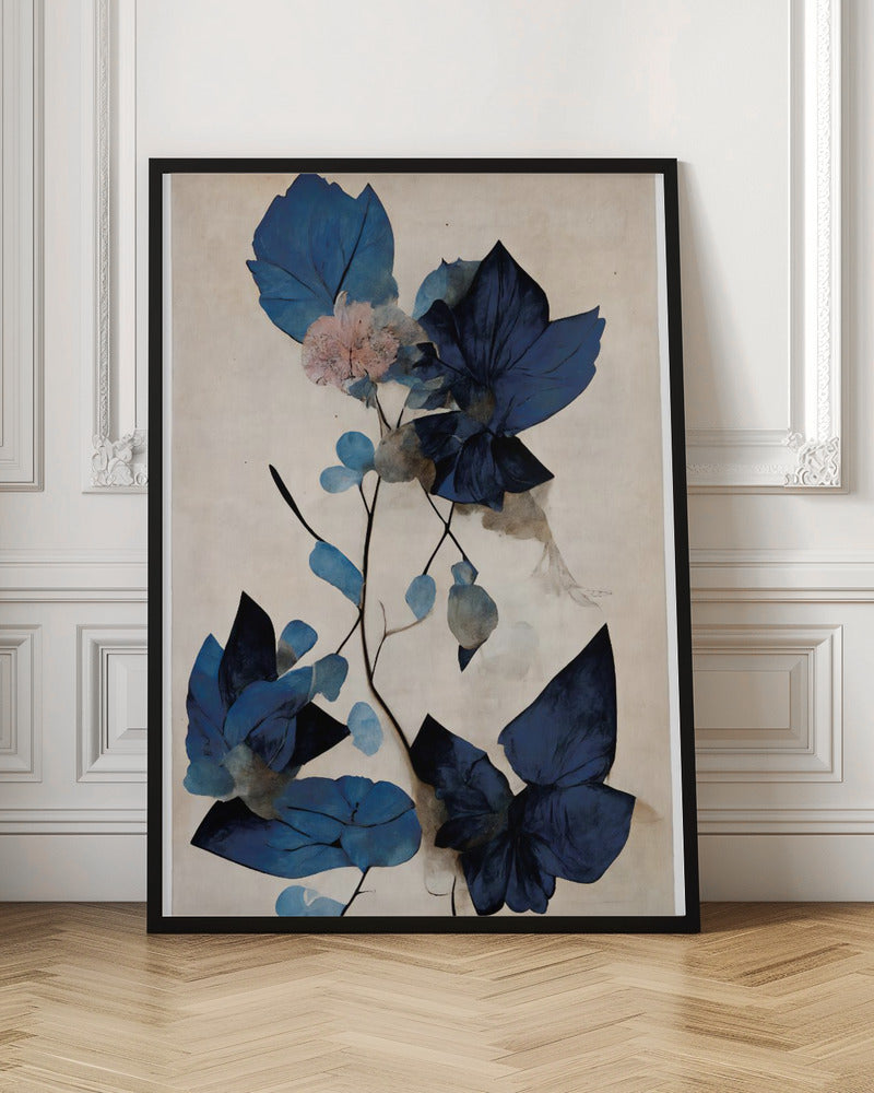 Blue Dry Flowers - Poster / Art Print