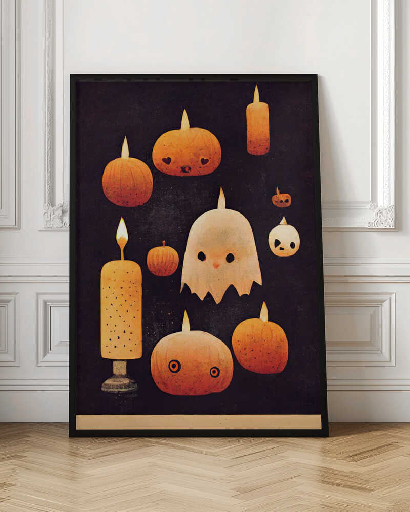 Haunted Pumpkin Glow - Poster / Art Print