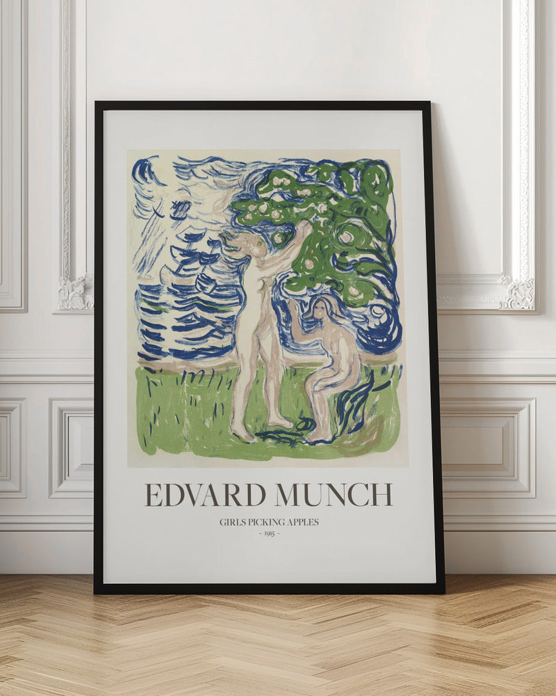 Girls Picking Apples - Poster / Art Print
