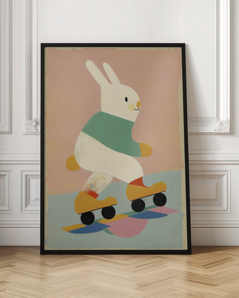 Skating Bunny - Poster / Art Print