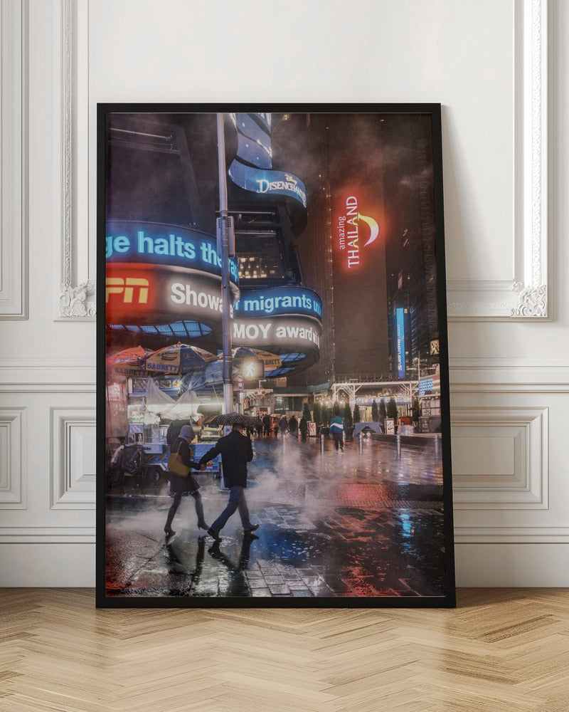 Time Square Rainy Night - Poster / Art Print