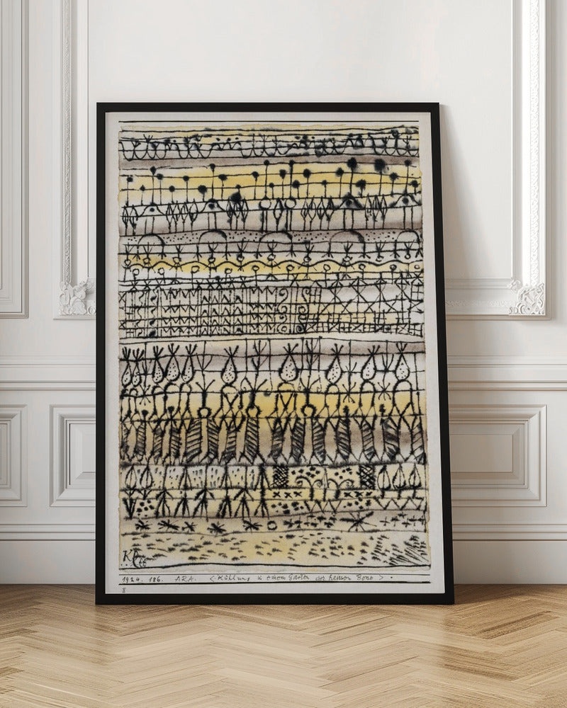Cooling in a hot zone garden 1924 - Poster / Art Print