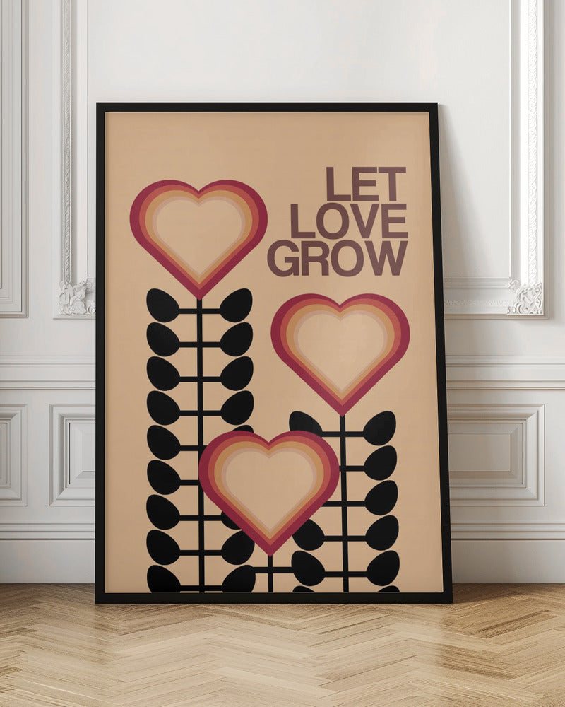 Let Love Grow Cream - Poster / Art Print
