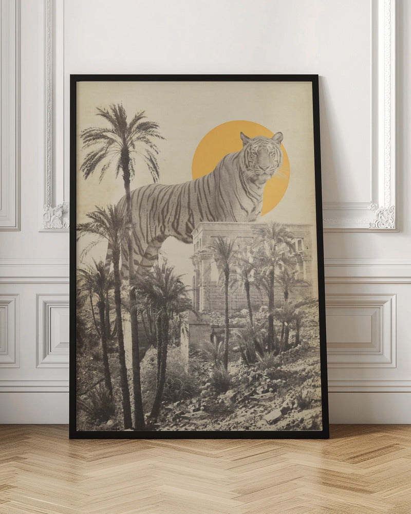 Giant Tiger In Ruins - Poster / Art Print