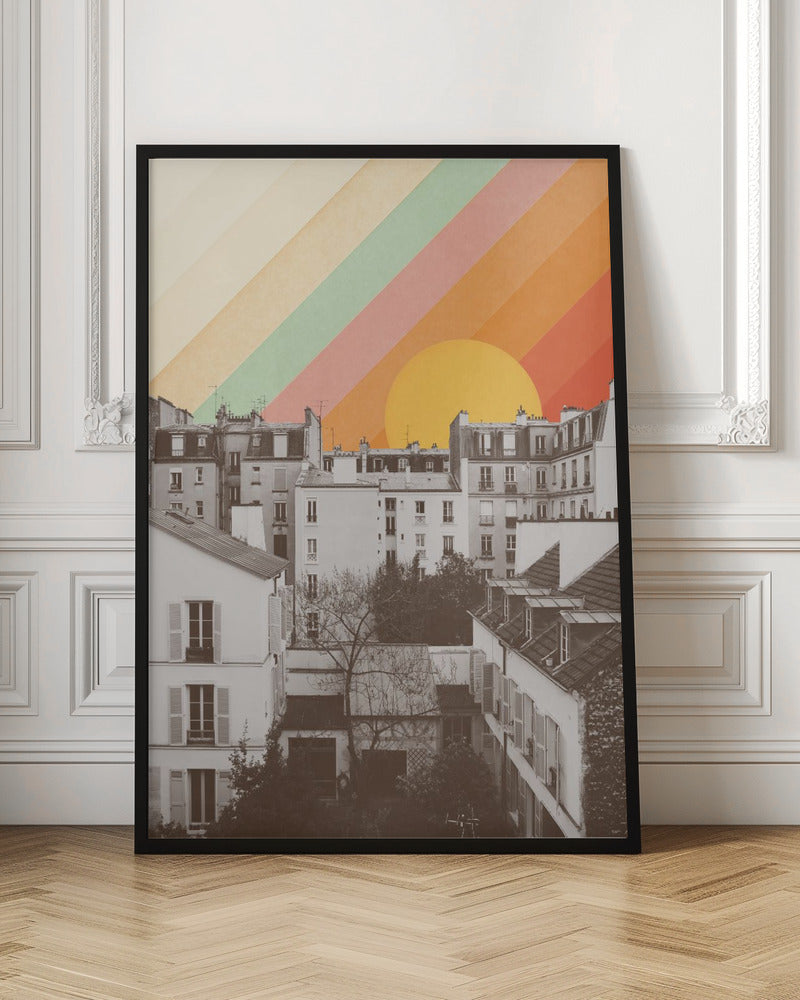 Rainbow Sky Above Paris - Poster / Art Print