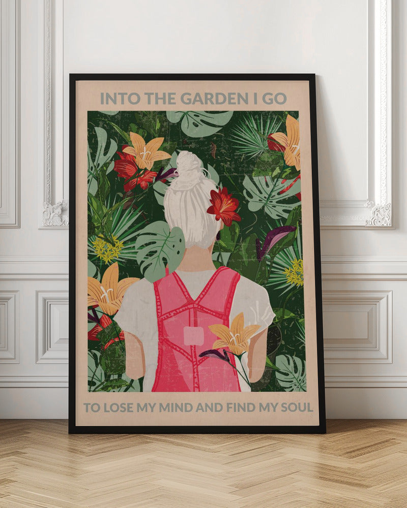 Into the Garden (grey) - Poster / Art Print