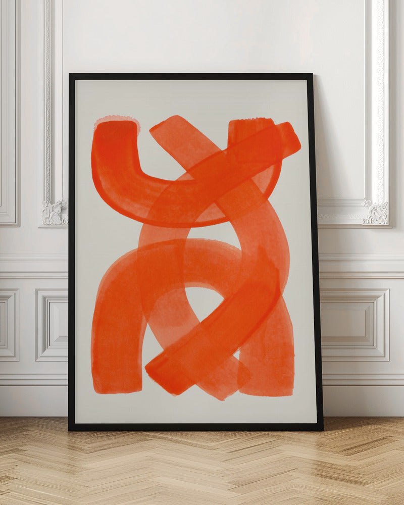 Orange Strokes - Poster / Art Print