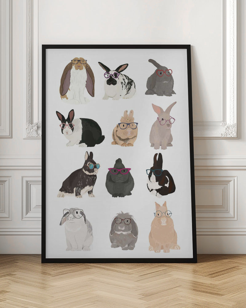 Rabbit Family - Poster / Art Print