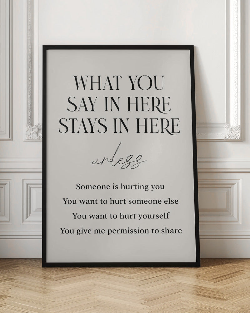 Saysherestayhere - Poster / Art Print