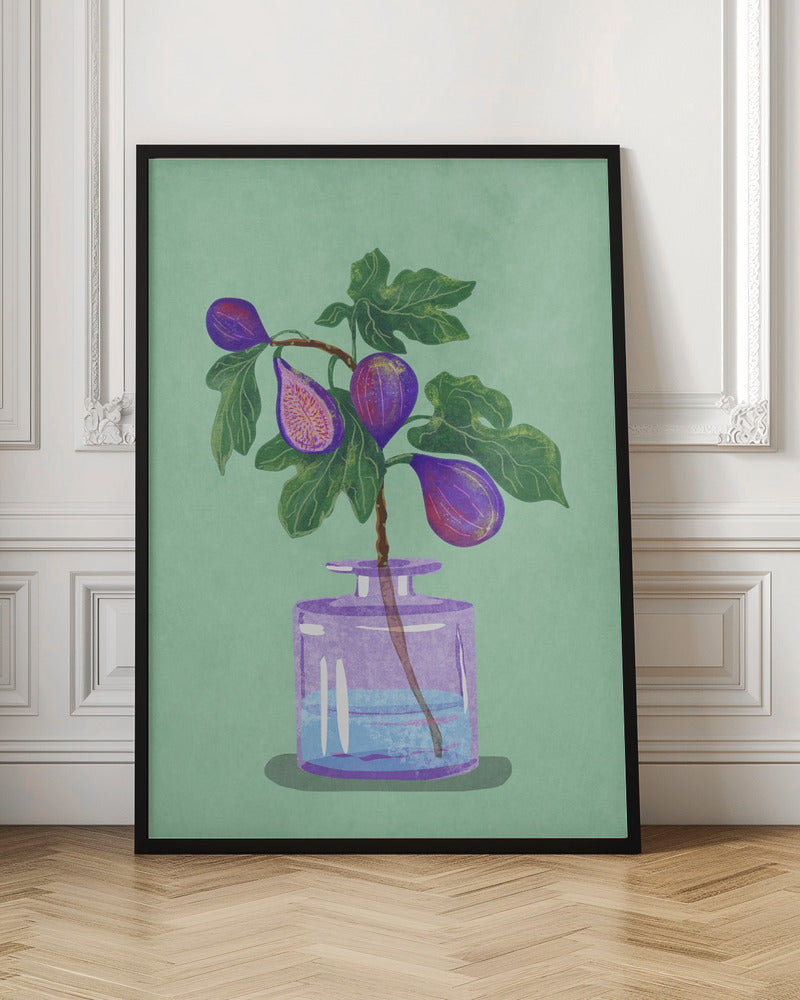 Figs Branch In Vase - Poster / Art Print