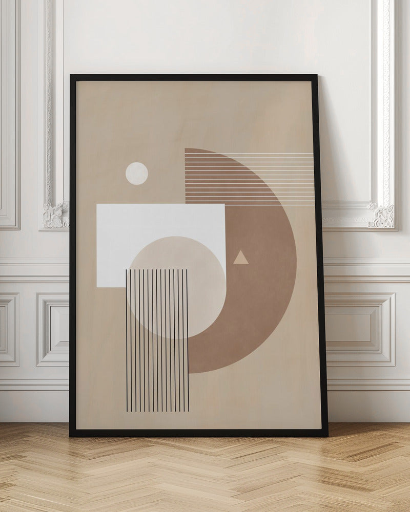Neutral Semicircles Poster No.1 - Poster / Art Print