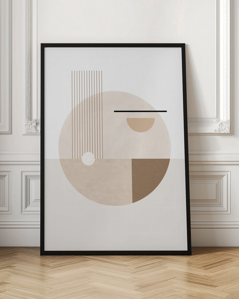 Neutral Semicircles Poster No.2 - Poster / Art Print