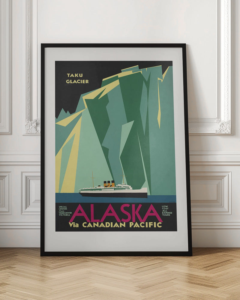 Alaska Via Canadian Pacific. Taku Glacier - Poster / Art Print